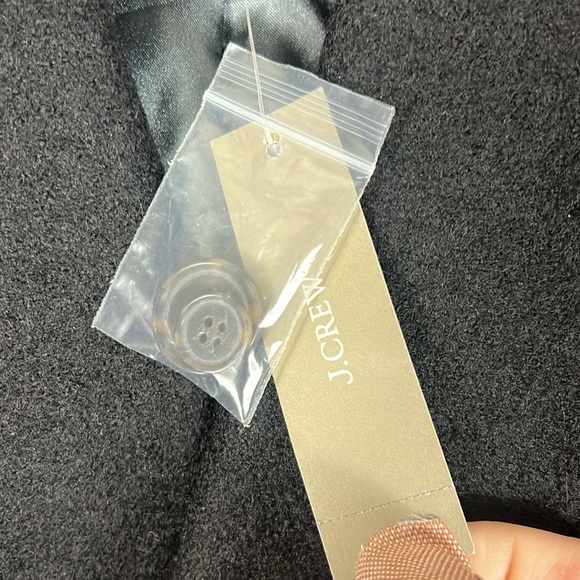 J. Crew Tailored Peacoat Italian Wool-Blend Melton Black - Picture 5 of 8